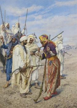 硃裡奧 羅薩迪 Bedouins preparing a raiding party